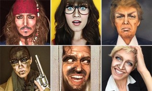 Una talentosa maquilladora transforma su cara en diferentes rostros de famosos