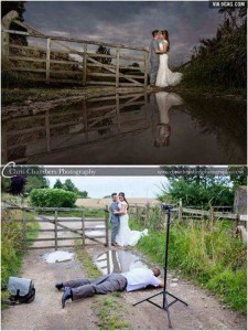 Detrás de la escena:  la realidad de la captura de la foto de la boda perfecta