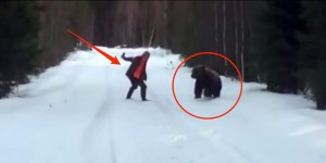 HOMBRE SE SALVA DE ATAQUE DE OSO, ESTE VIDEO TE MUESTRA COMO LO HIZO