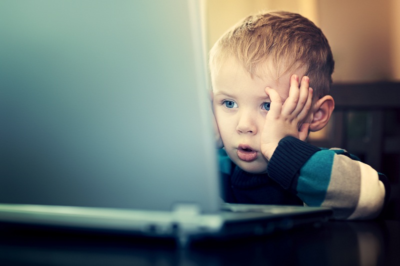 Child Boy using laptop