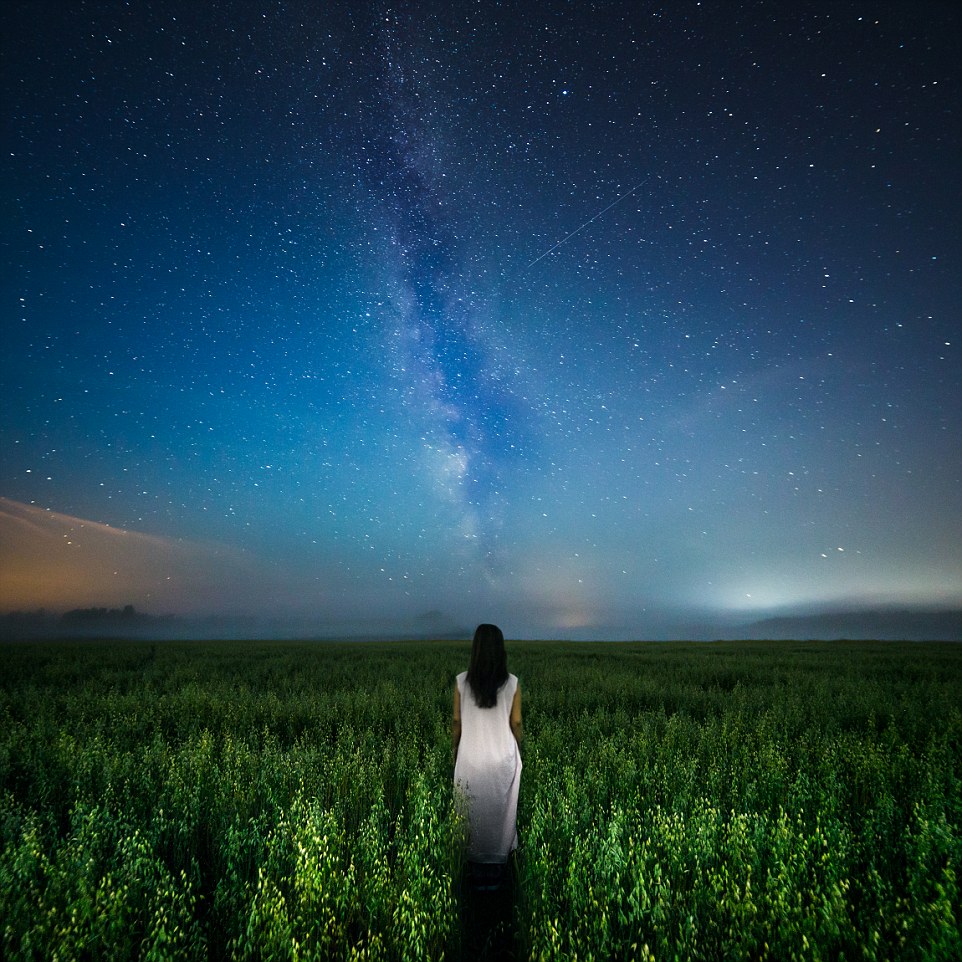 "I wanted to capture this long exposure image right in the middle of a dark night with the Milky Way showing. The image shows a woman walking along a path, a path which seems to lead up to the Milky Way. She may be heading to her physical home for now, but eventually we all return to our stellar origins as starstuff. My goal was to capture a portrait that displays not just the physical aspects of a person, but a portrait of her whole being as a part of a larger universe."